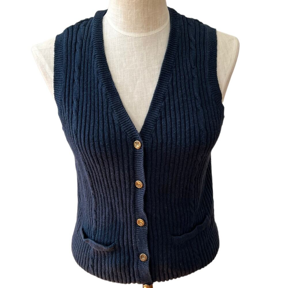 Vintage Sag Harbor Knit sweater vest Blue S